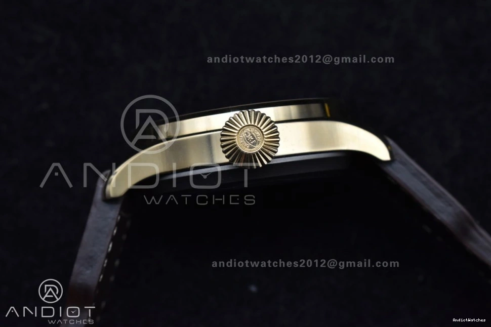 Strap 1:1 on A Real Edition Bronze Minimalist 519 Pilot Big IW501005 Leather ZF Brown Black Dial Best 0302